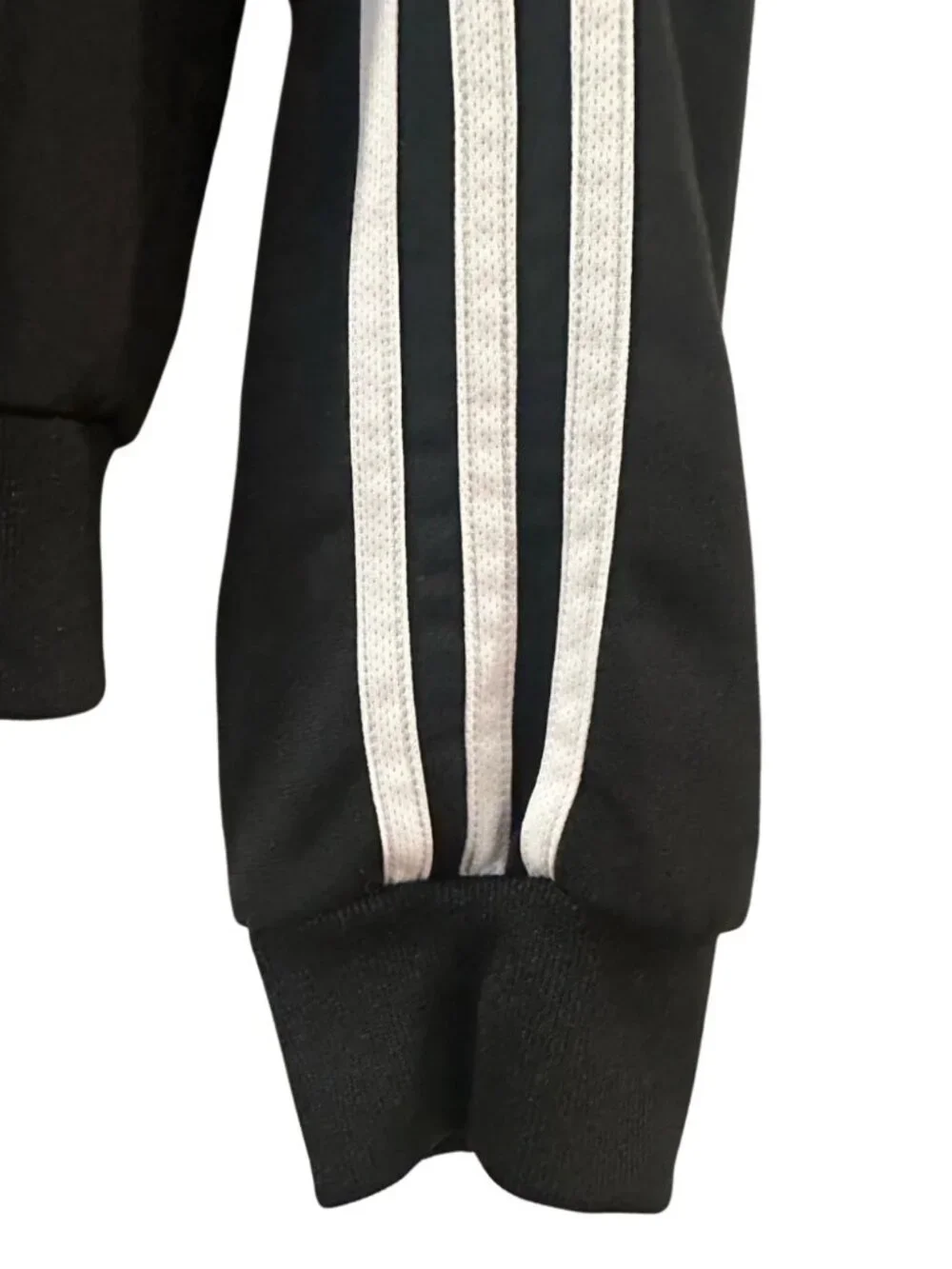 Adidas Classic Black Three Stripe Track Jacket - Size Small